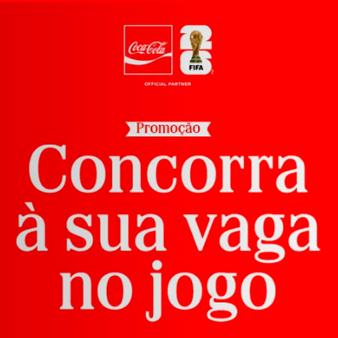 Banner quadrado da Promoção Coca-Cola Copa do Mundo Fifa 2026