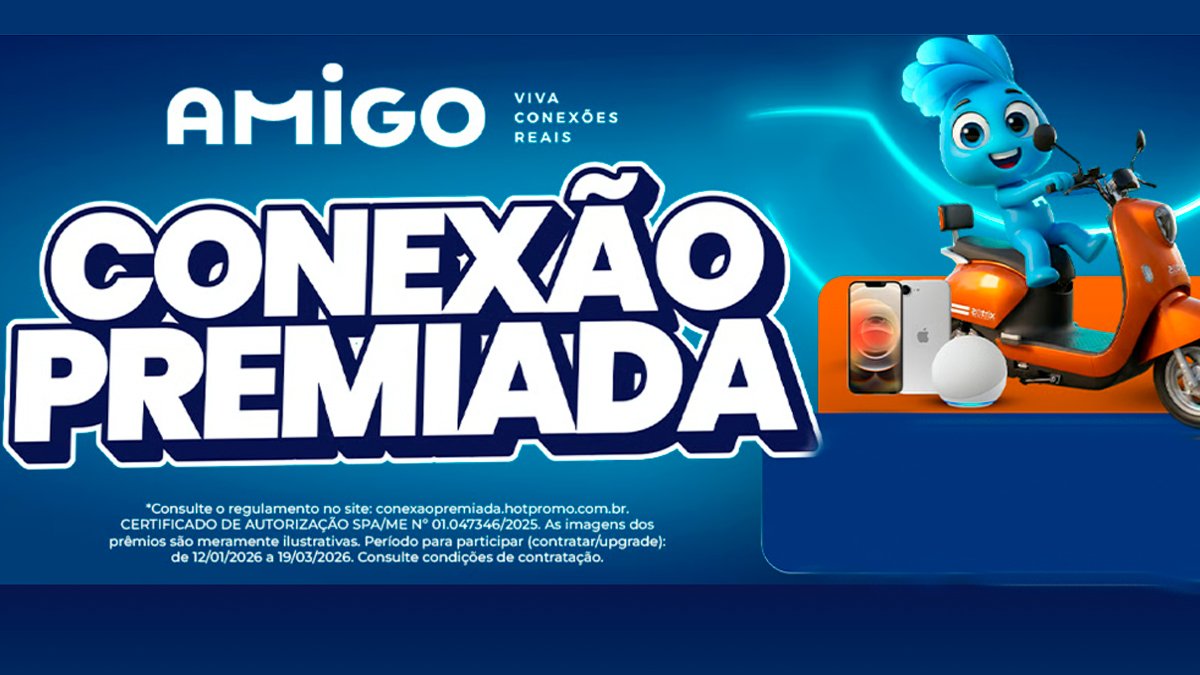 Banner da Promoção Amigo Conexão Premiada