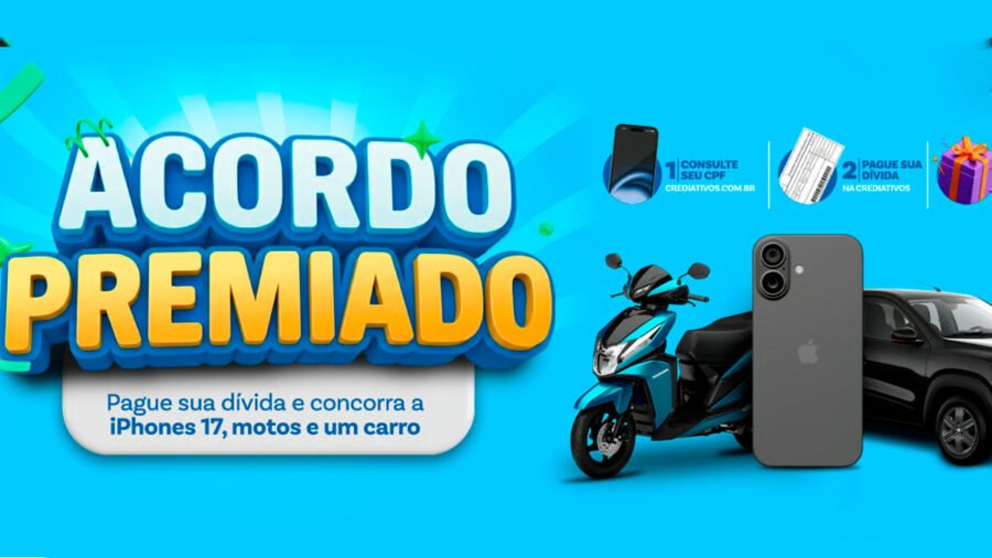 Banner da Promoção Crediativos Acordo Premiado