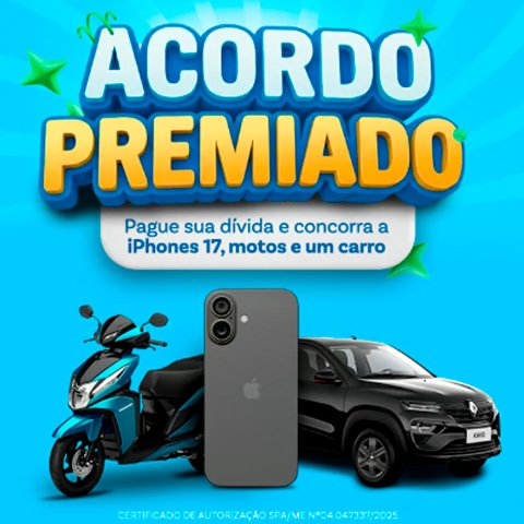 Banner quadrado da Promoção Crediativos Acordo Premiado