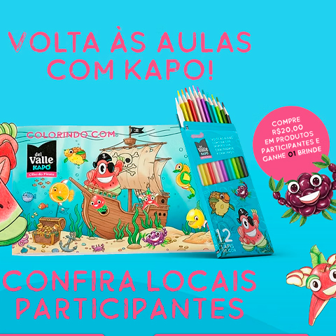 Banner quadrado da Promoção Kapo Volta às Aulas