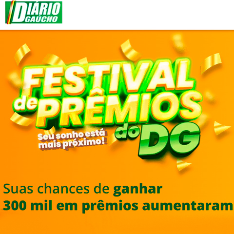 Banner quadrado da Promoção Festival de Prêmios do Diário Gaúcho