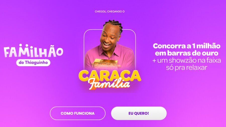 Banner da Promoção Familhão do Thiaguinho