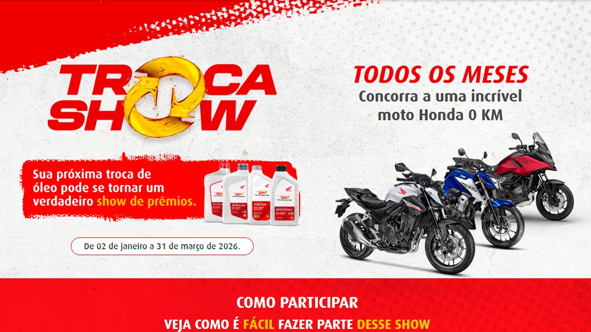 Banner da Promoção Troca Show Honda