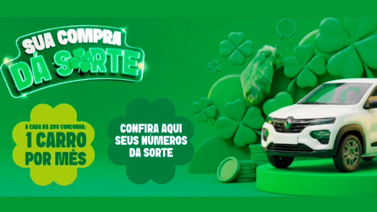 Banner da Promoção Mart Minas Sua Compra Dá Sorte