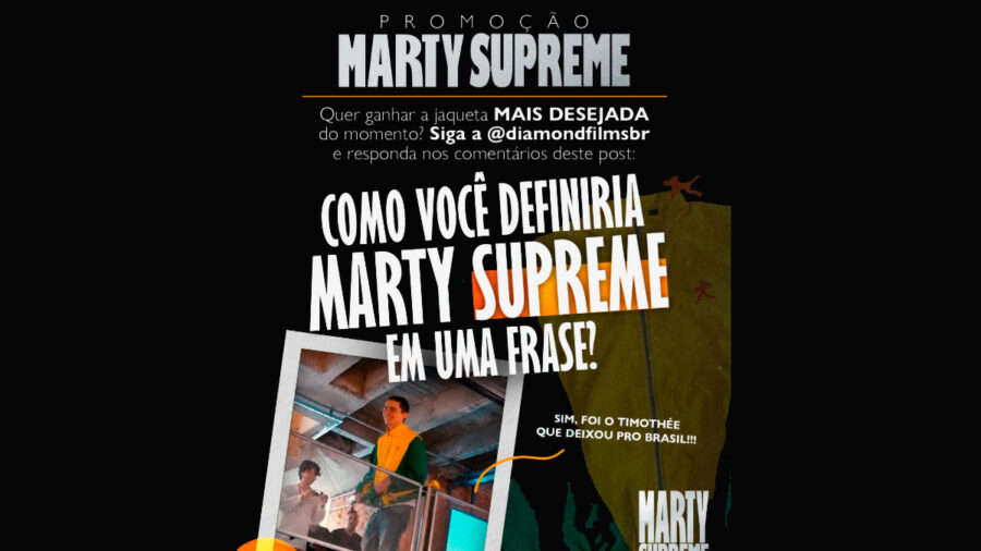 Banner da Concorra a uma Jaqueta Marty Supreme na Promoção Diamond Films