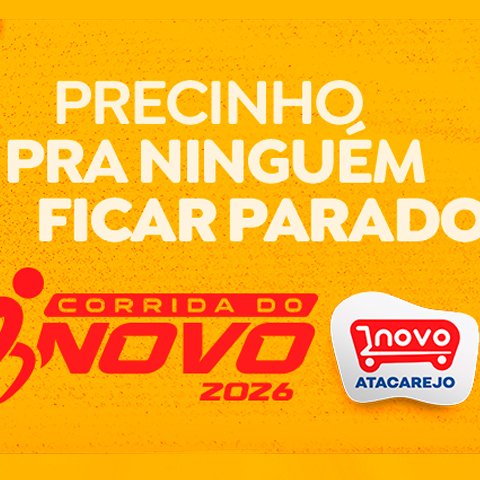 Banner quadrado da Promoção Novo Atacarejo Largada da Sorte