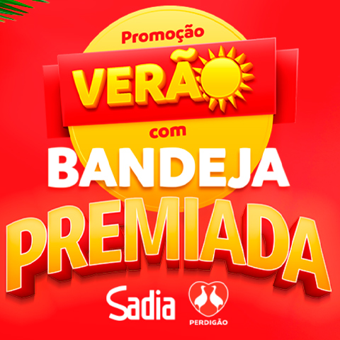 Banner quadrado da Promoção Sadia e Perdigão Bandeja Premiada