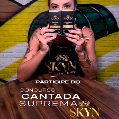 Banner quadrado da Promoção Cantada Suprema Skyn