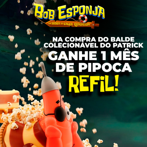 Banner quadrado da Promoção Cinépolis Patrick