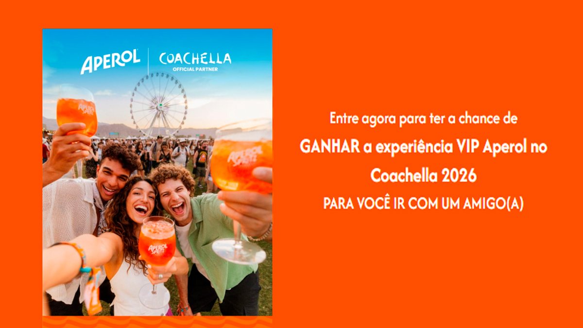 Banner da Promoção Aperol Coachella 2026