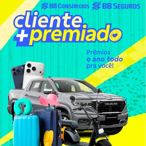 Banner quadrado da Promoção BB Seguros Cliente Mais Premiado