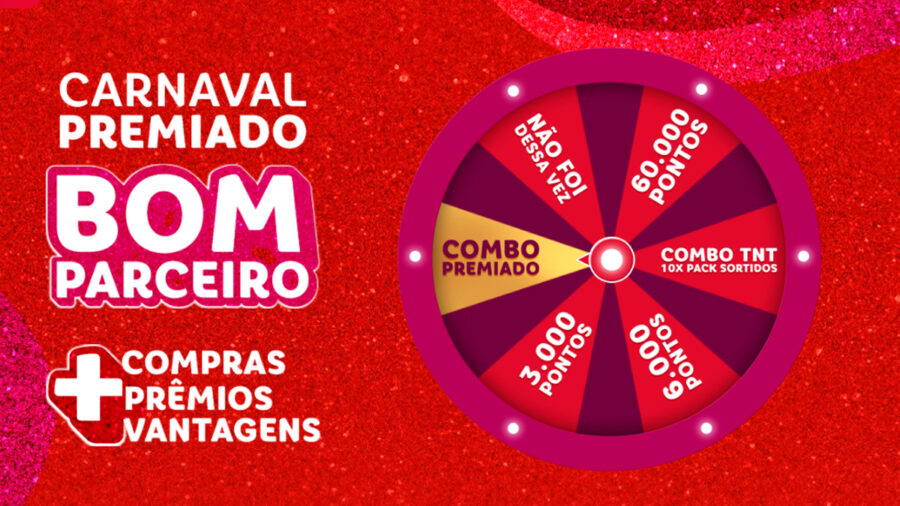 Banner da Promoção Carnaval Premiado Bom Parceiro