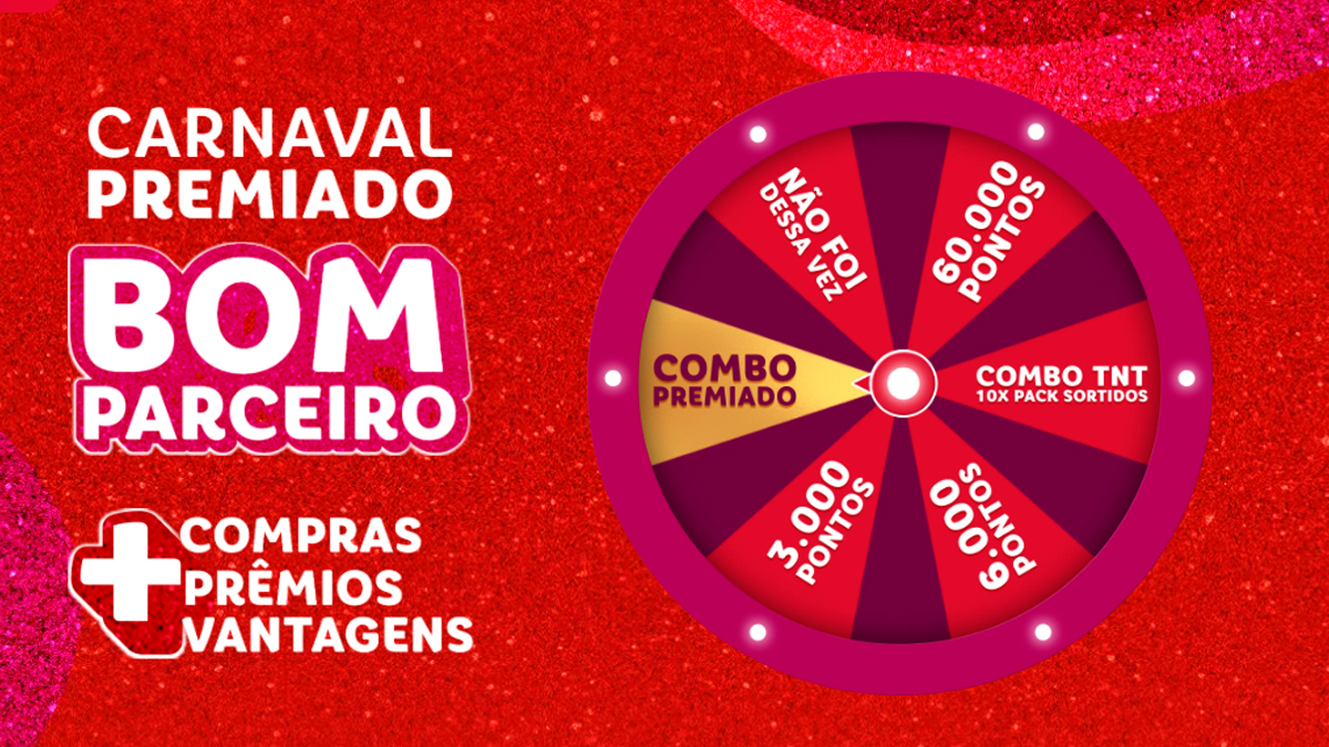 Banner da Promoção Carnaval Premiado Bom Parceiro