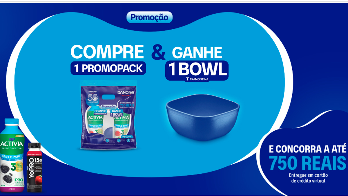 Banner da Promoção 55 Anos Danone