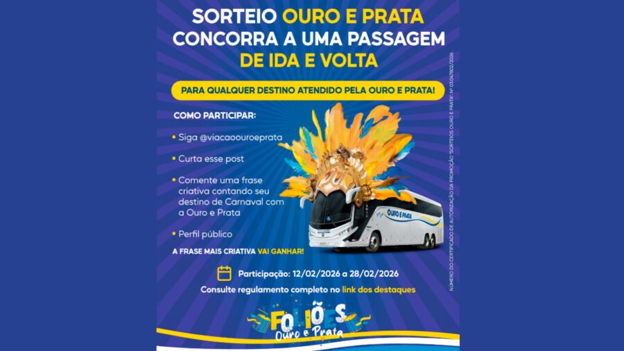 Banner da Promoção Viação Ouro e Prata