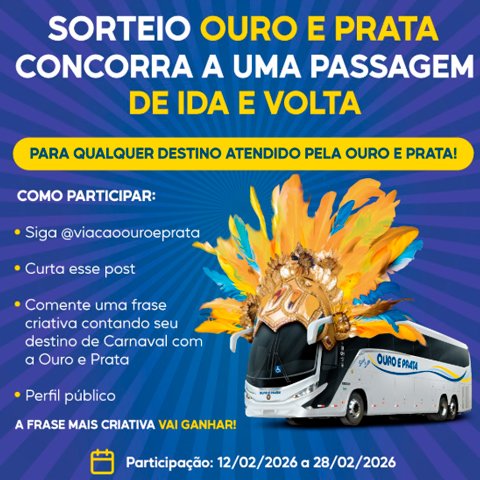 Banner quadrado da Promoção Viação Ouro e Prata