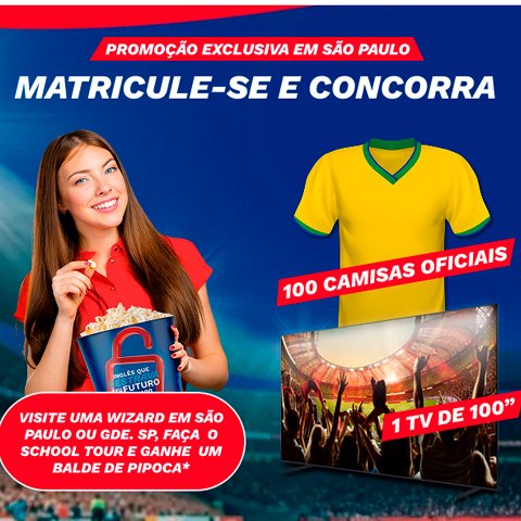 Banner quadrado da Promoção 100 Aulas Wizard