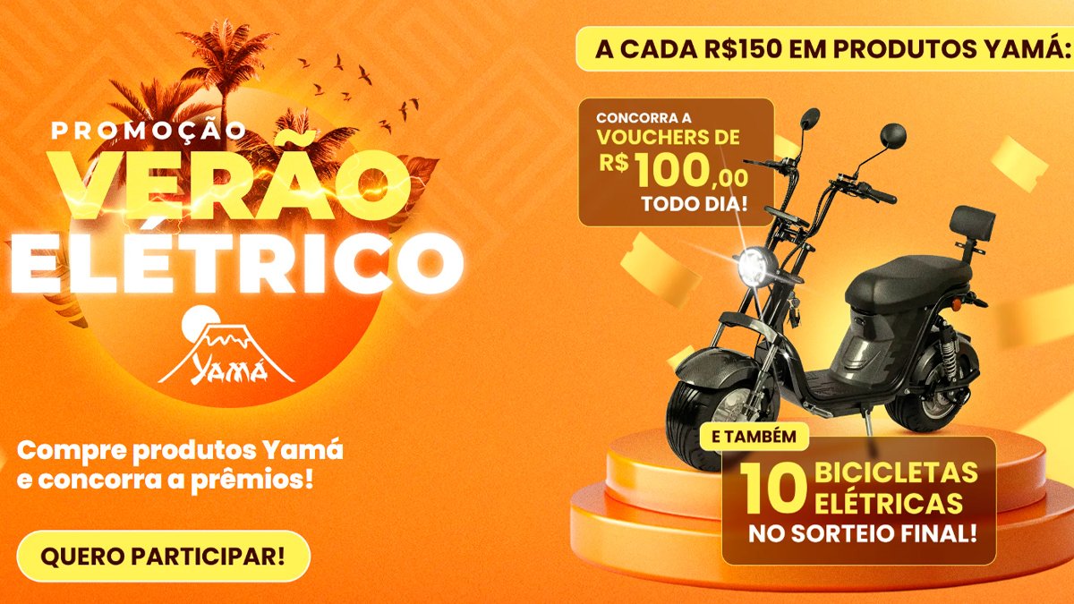 Banner da Promoção Verão Elétrico Yamá