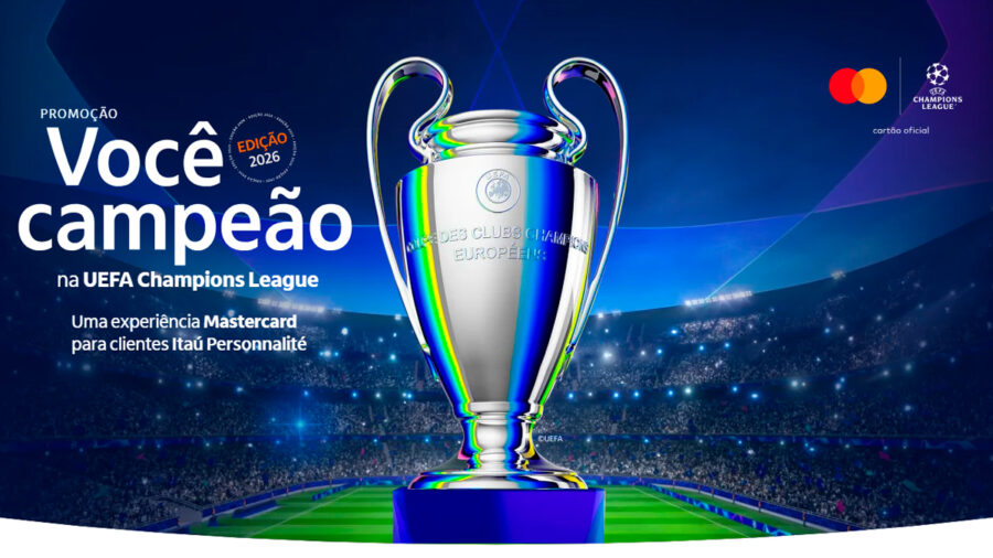 Banner da Promoção Itaú Mastercard Você Campeão