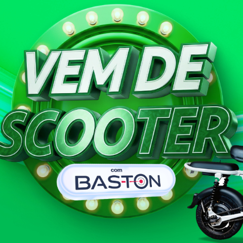 Banner quadrado da Promoção Vem De Scooter Com Baston