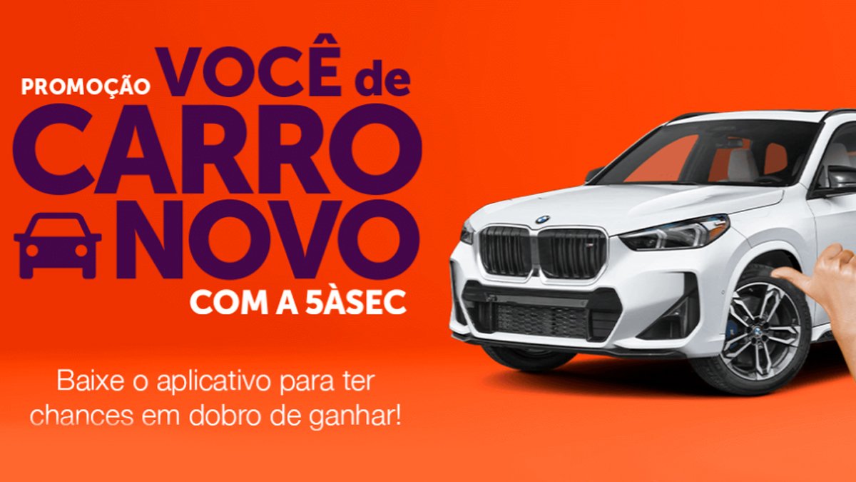 Banner da Promoção Você de Carro Novo com a 5àsec