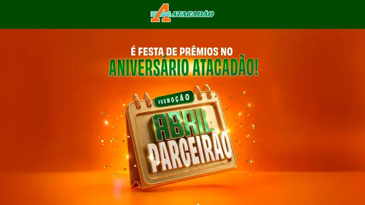 Banner da Atacadão Abril Parceirão