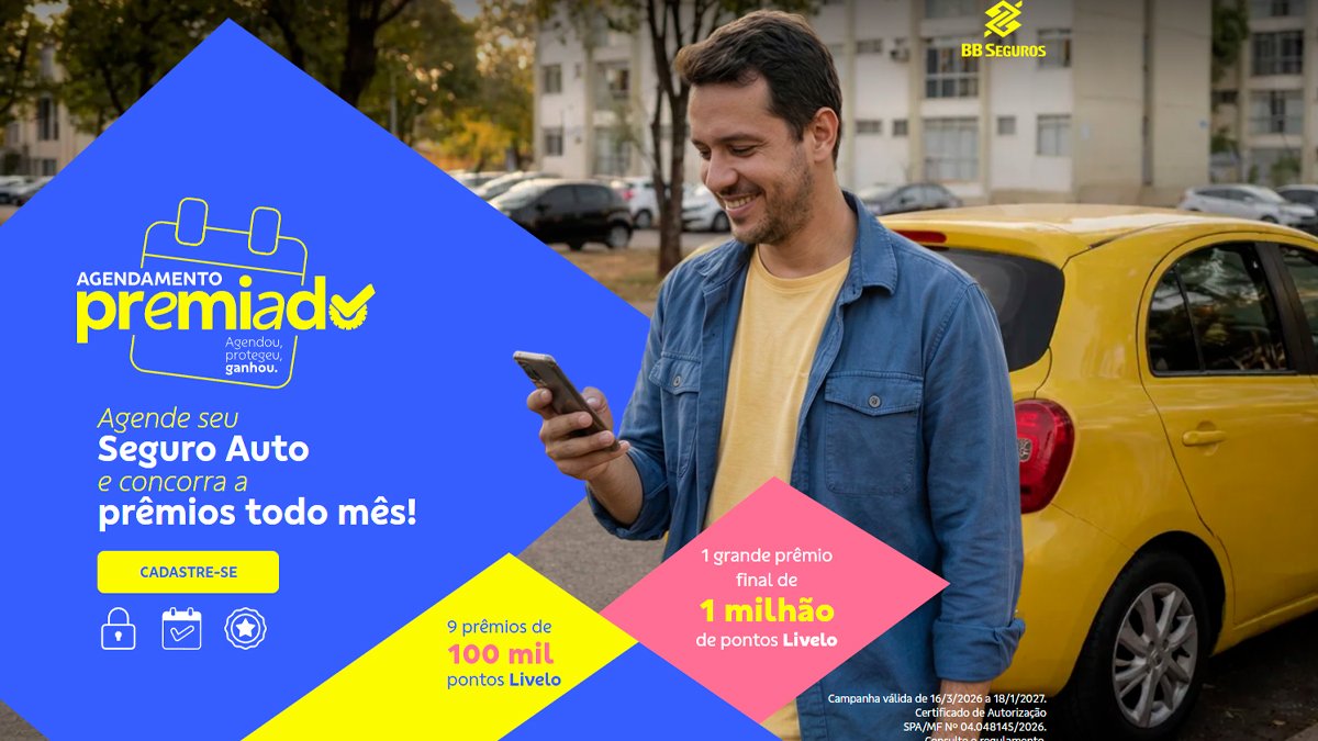 Banner da Agendamento Premiado BB Seguros