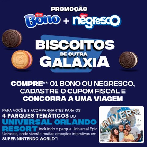 Banner quadrado da Bono & Negresco Biscoitos de Outra Galáxia