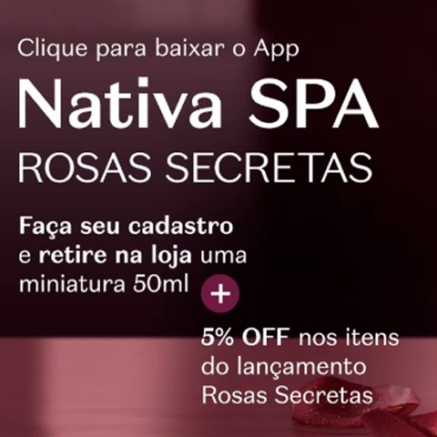 Banner quadrado da Brinde Grátis Boticário Creme Rosas Secretas