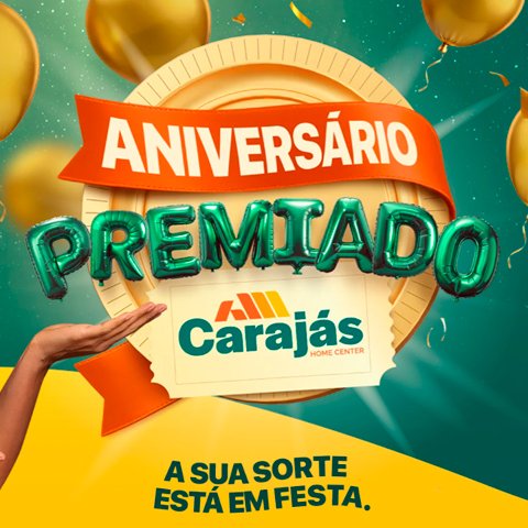 Banner quadrado da Aniversário Premiado Carajás