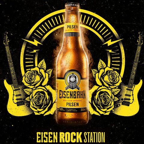 Banner quadrado da Eisenbahn Rock Station