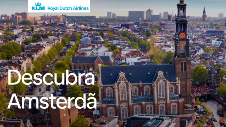 Banner da Promoção KLM Descubra Amsterdã Grátis