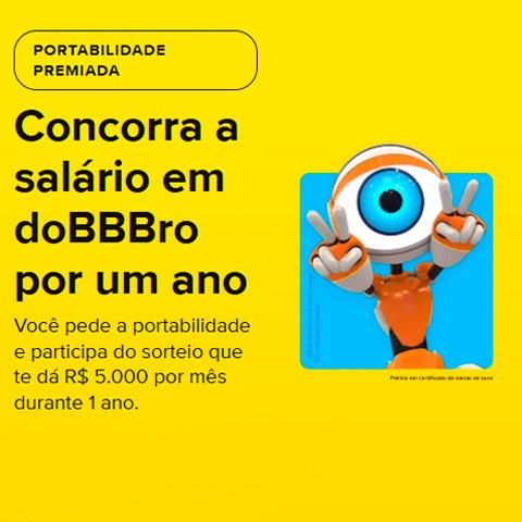 Banner quadrado da Mercado Pago Portabilidade Premiada