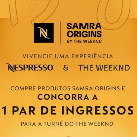 Banner quadrado da Promoção Nespresso & The Weeknd