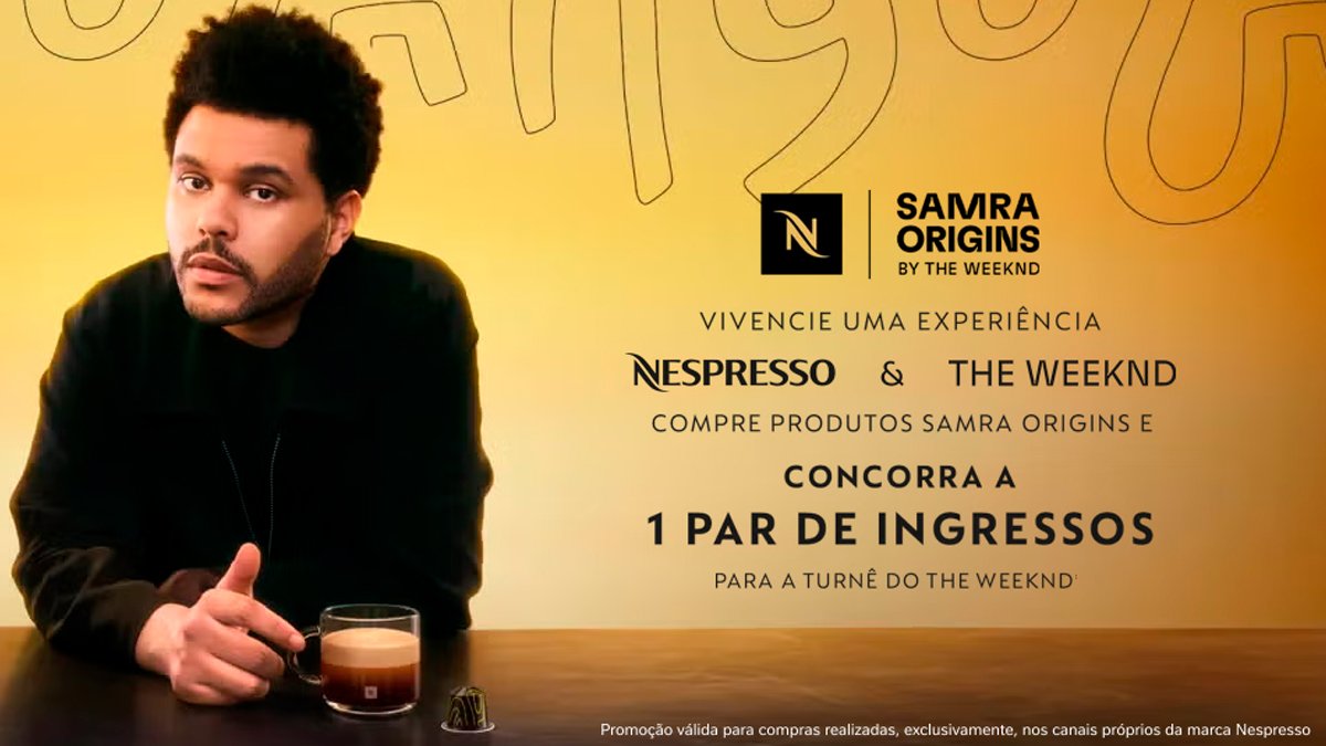 Banner da Promoção Nespresso & The Weeknd