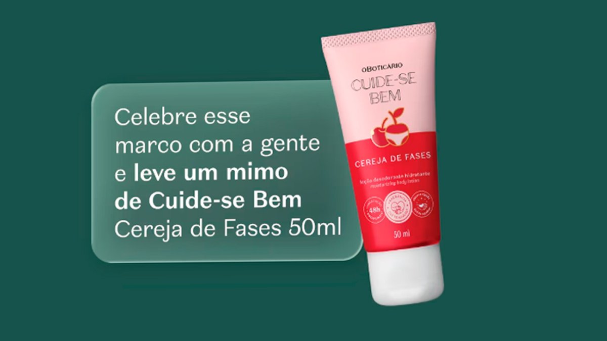 Banner da Promoção O Boticário Mimo Grátis