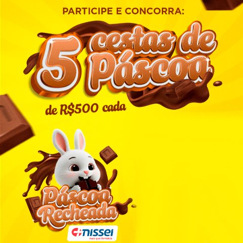 Banner quadrado da Páscoa Recheada Nissei
