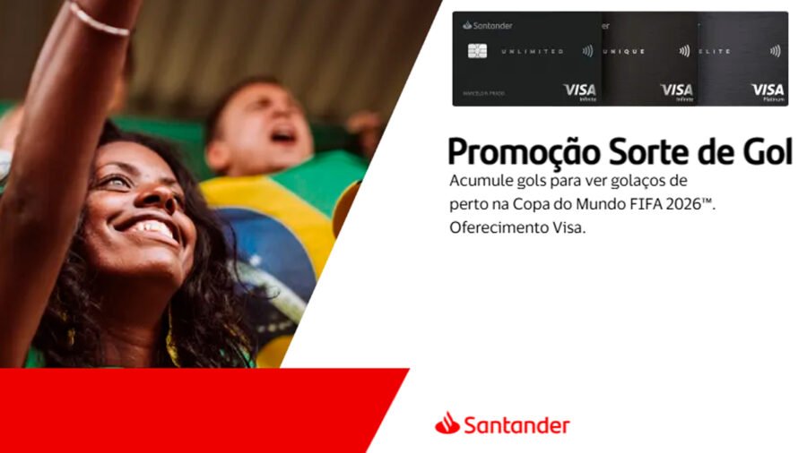 Banner da Promoção Santander Sorte De Gol