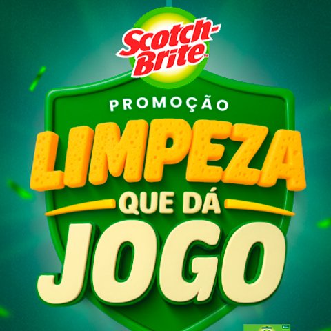 Banner quadrado da Scotch-Brite Limpeza Que Dá Jogo