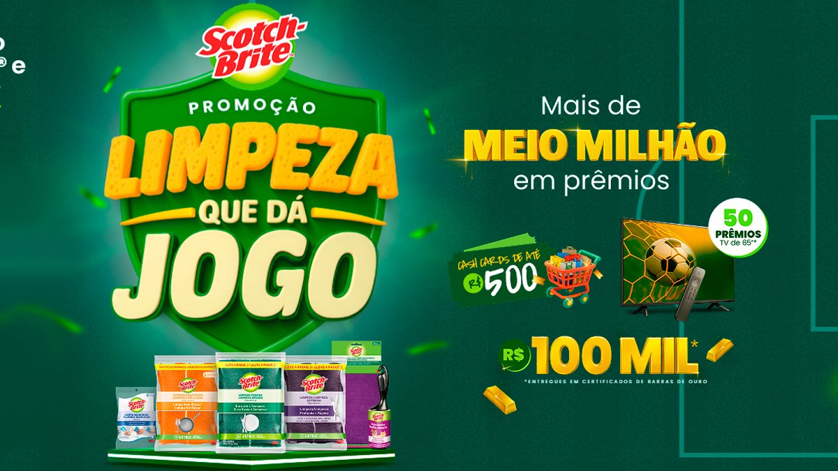 Banner da Scotch-Brite Limpeza Que Dá Jogo