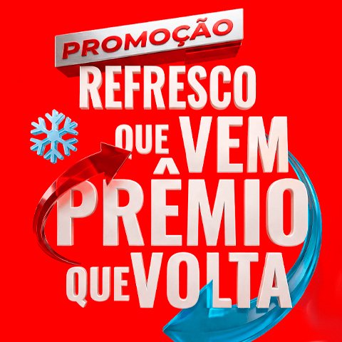 Banner quadrado da TCL Refresco Que Vem Prêmio Que Volta