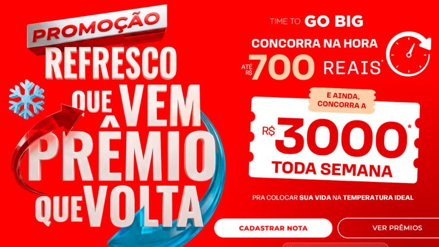 Banner da TCL Refresco Que Vem Prêmio Que Volta