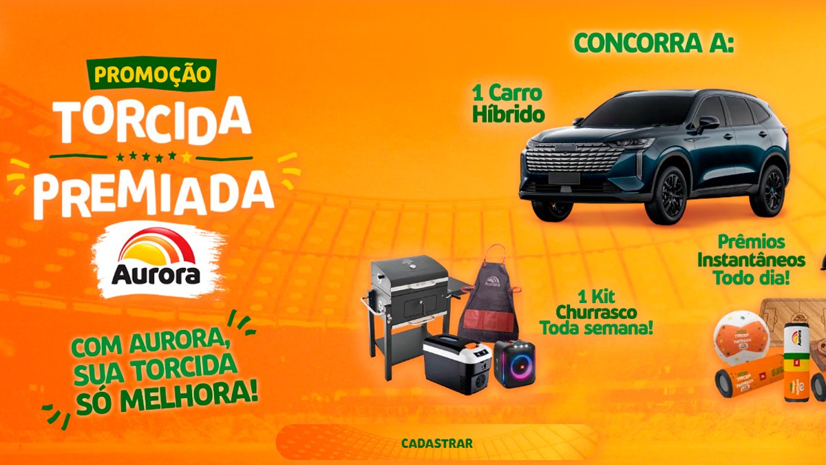 Banner da Promoção Aurora Torcida Premiada