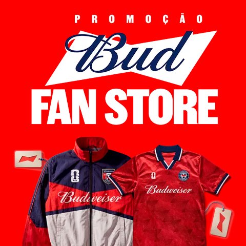 Banner quadrado da Budweiser Bud Fan Store