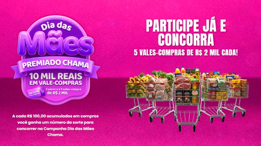 Banner da Dia das Mães Chama Supermercados