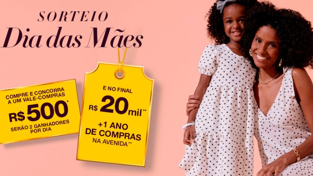 Banner da Lojas Avenida Dias das Mães