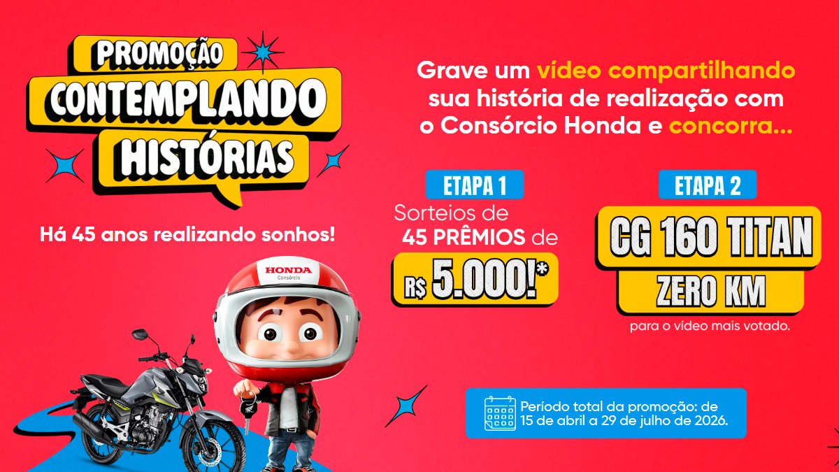Banner da Honda Contemplando Histórias