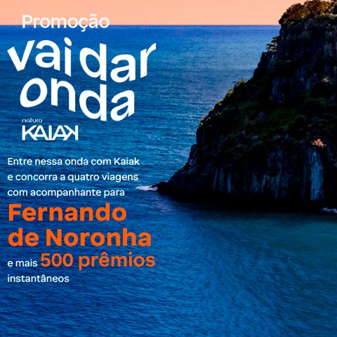 Banner quadrado da Natura Kaiak Vai Dar Onda