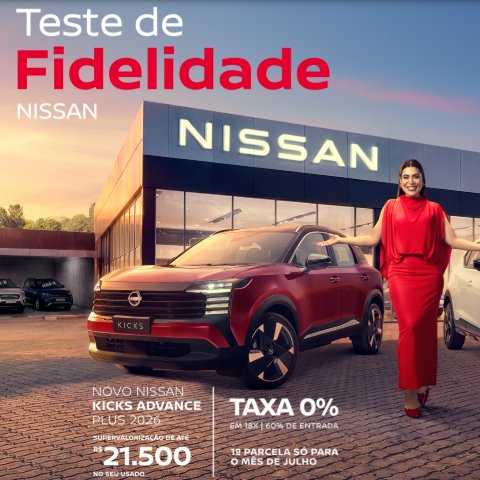 Banner quadrado da Nissan Teste De Fidelidade